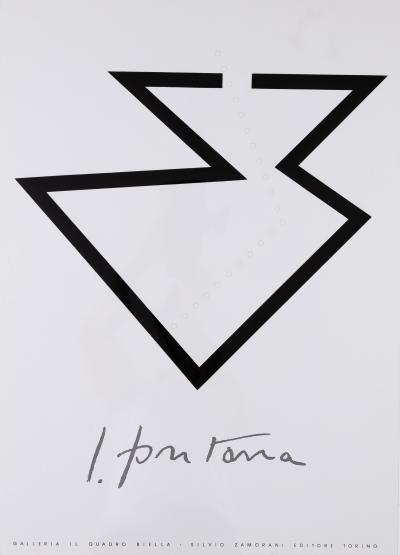 Lucio FONTANA : Concetto Spaziale Nero - Affiche originale en sérigraphie signée 2