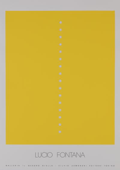 Lucio FONTANA : Concetto Spaziale Giallo - Affiche originale en sérigraphie 2