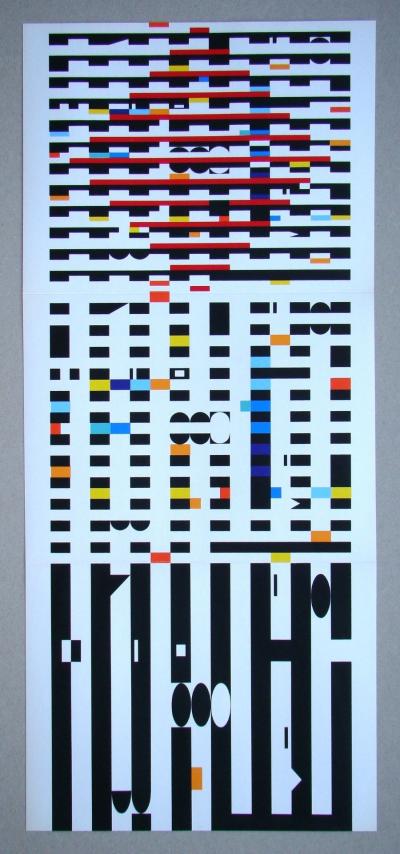 Yaacov AGAM - Composition cinetique, 1971 - Original screen print 2