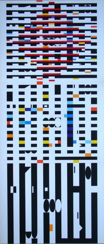 Yaacov AGAM - Composition cinetique, 1971 - Original screen print 2