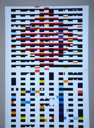 Yaacov AGAM - Composition cinetique, 1971 - Original screen print 2