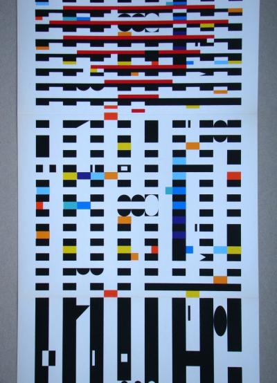Yaacov AGAM - Composition cinetique, 1971 - Original screen print 2