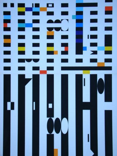 Yaacov AGAM - Composition cinetique, 1971 - Original screen print 2