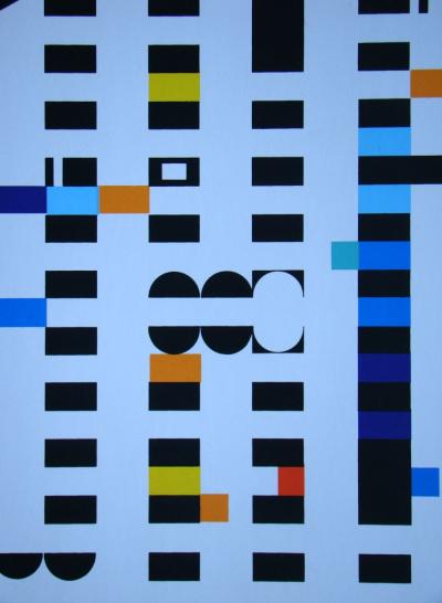 Yaacov AGAM - Composition cinetique, 1971 - Original screen print 2