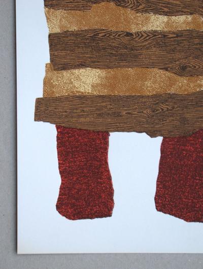 Enrico BAJ - Composition, 1962 - Lithographie originale en relief 2