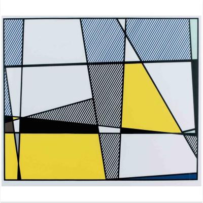 Roy Lichtenstein -  Cow Going Abstract, 1985  - Triptyque -  Lithographie 2