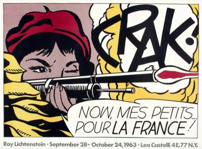 Roy Lichtenstein CRAK !  Lithograpie offset 1963