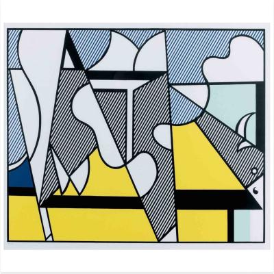 Roy Lichtenstein -  Cow Going Abstract, 1985  - Triptyque -  Lithographie 2