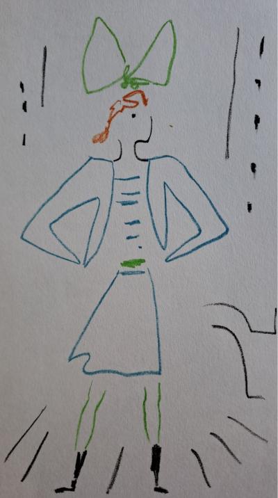 Jean Cocteau - La femme de Monte-Carlo - Lithographie originale en couleur 2