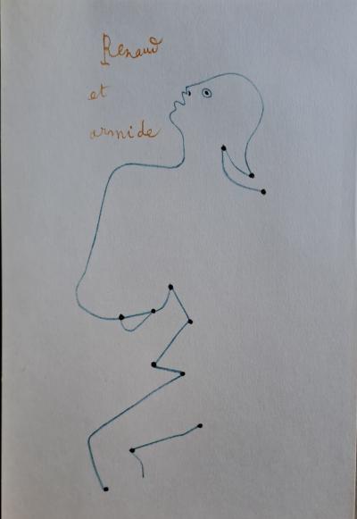 Jean Cocteau - Renaud et Armide - Lithographie originale en couleur 2