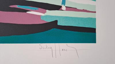 Victor Hasch - Les gondoles - Lithographie originale en couleur, signée et numérotée 2