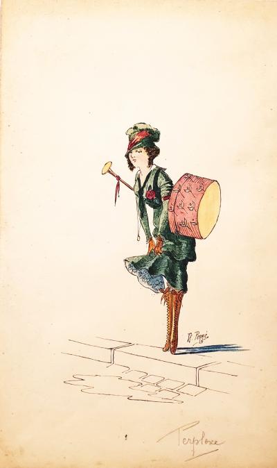 Aristide Perré, dessin Poucette «Perplexe», vers 1933 2