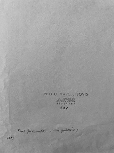 Marcel Bovis - Accordéoniste et Paul Grimault, Paris, 1927 - Tirage argentique 2