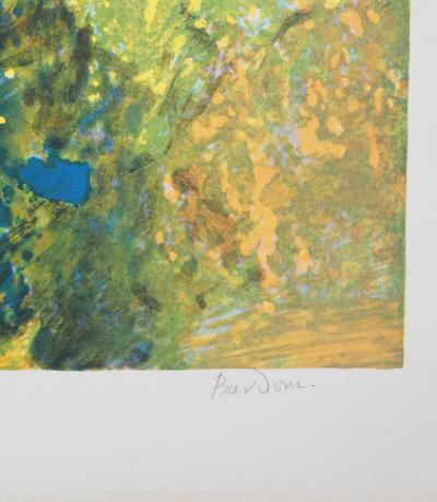 Guy BARDONE : A l’ombre du grand pin, Lithographie originale signée 2