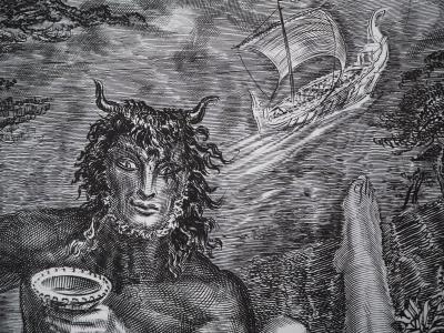 Albert DECARIS : Femme et faune, Gravure originale signée 2