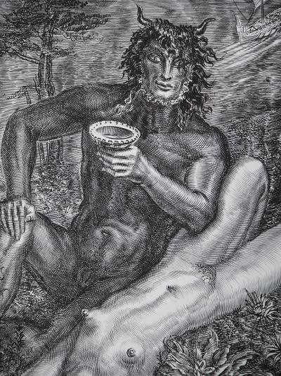 Albert DECARIS : Femme et faune, Gravure originale signée 2