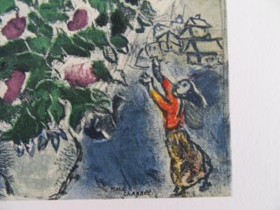 Marc CHAGALL : Couple au bouquet, Lithographie originale Signée 2