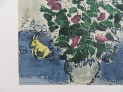 Marc CHAGALL : Couple au bouquet, Lithographie originale Signée 2
