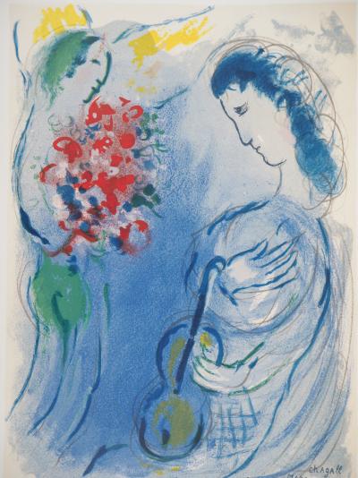 Marc CHAGALL : L’ange de la musique, Lithographie signée 2