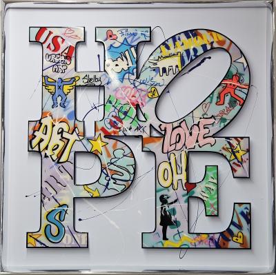 Shelby - Hope street art - Technique mixte sur aluminium 2