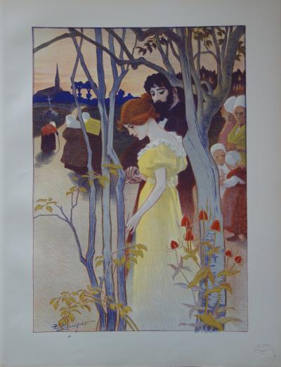 Paul BALLURIAU : Crépuscule, Lithographie originale signée 2