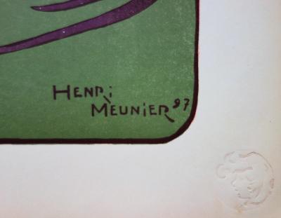 Henri MEUNIER : L’heure du silence, Lithographie originale signée 2