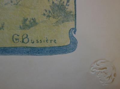 Gaston BUSSIERE : Wagner, la walkyrie Brunhild, Lithographie originale signée 2