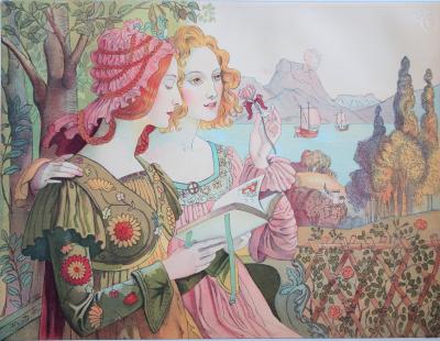 Armand POINT : La Légende dorée, Lithographie originale signée 2