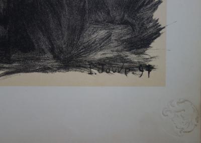 Paul JOUVE - Les singes : le jugement de Paris, Lithographie originale  signée (1897) 2