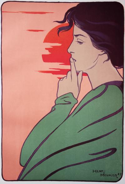Henri MEUNIER : L'heure du silence, Lithographie originale signée 2