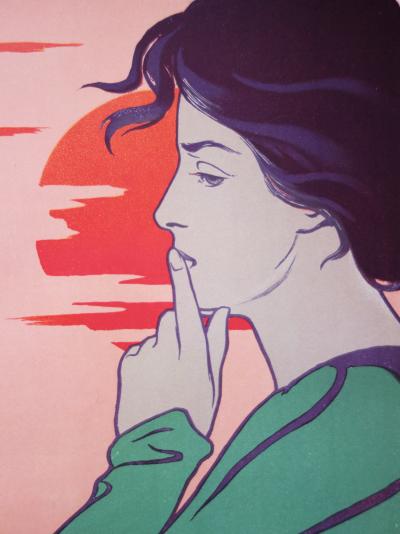 Henri MEUNIER : L'heure du silence, Lithographie originale signée 2