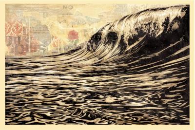 Shepard FAIREY (OBEY) : Dark Wave - LITHOGRAPHIE SIGNÉE 2