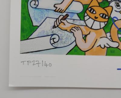 M Chat - M.CHAT and his masters - Signed screenprint 2