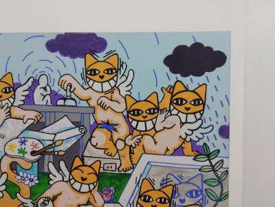 M Chat - M.CHAT and his masters - Signed screenprint 2