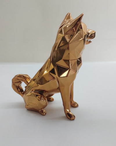 Richard Orlinski - Shiba (Bronze Edition) - sculpture 2