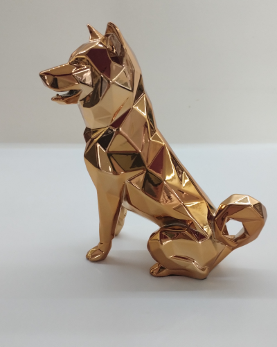 Richard Orlinski - Shiba (Bronze Edition) - sculpture 2