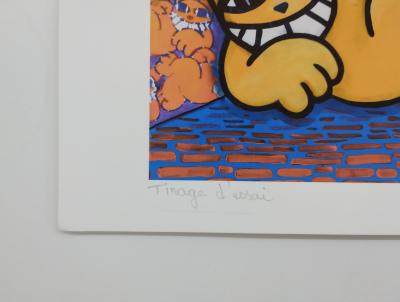 M Chat - Purr and Winged Cat, 2023 - Signed screenprint 2