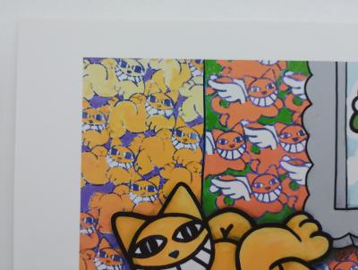 M Chat - Purr and Winged Cat, 2023 - Signed screenprint 2