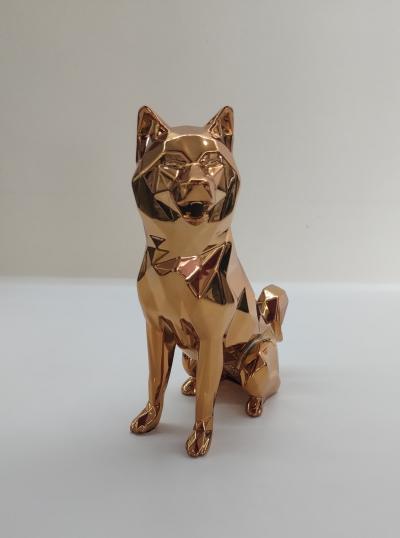 Richard Orlinski - Shiba (Bronze Edition) - sculpture 2