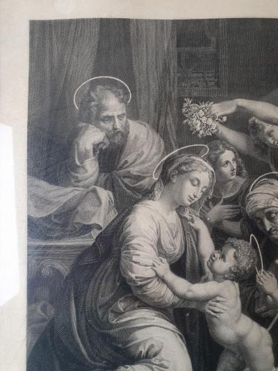 MF Dien  -  ste famille de Jesus Christ XIX  gravure signée 2