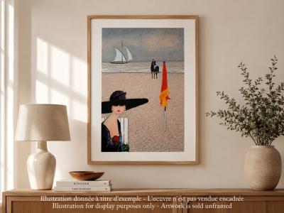 Ramon DILLEY : Elégante à Deauville, Lithographie originale signée 2