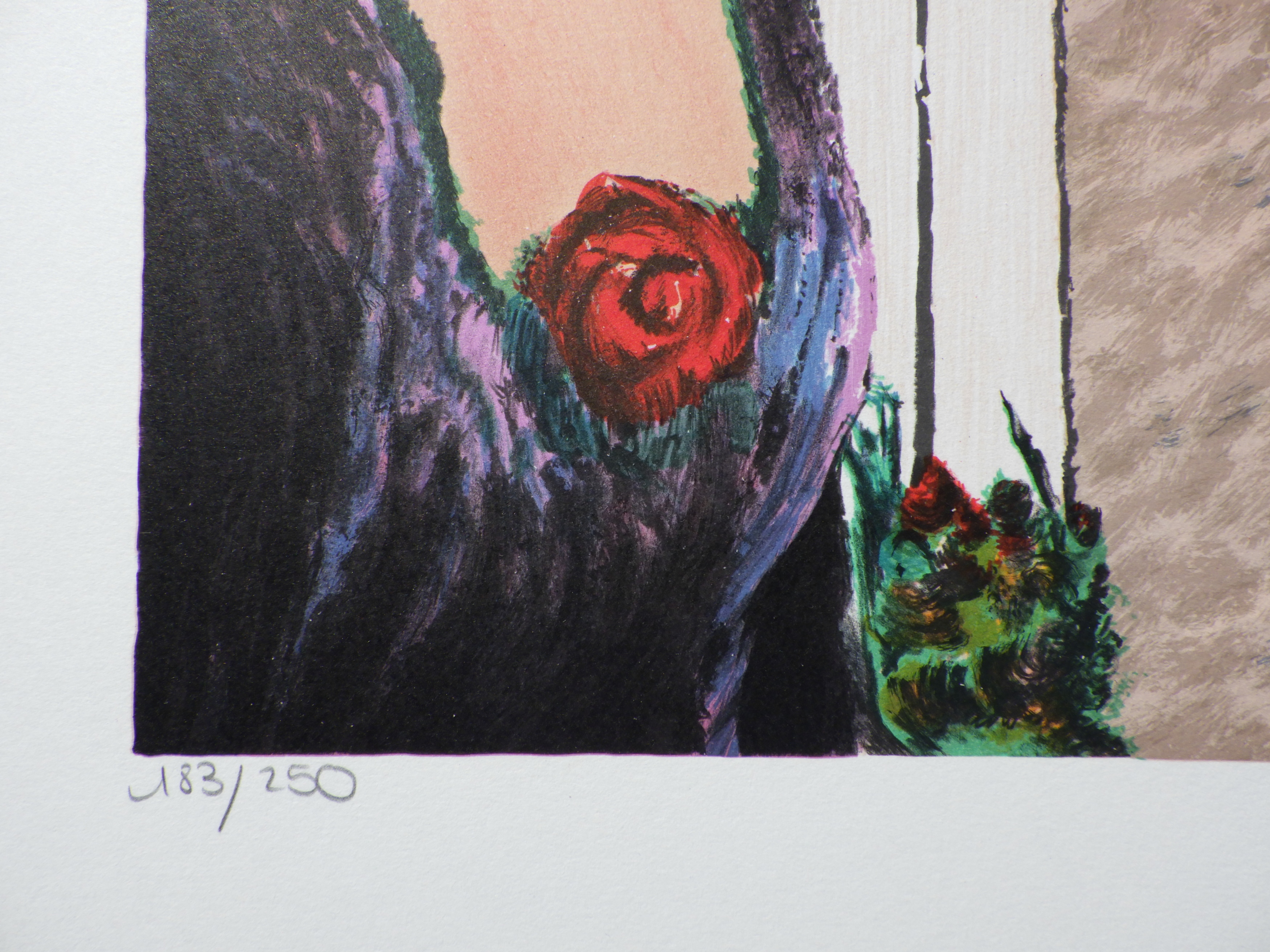 Ramon DILLEY: Elegant in Deauville, Original signed lithograph
