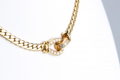 Collier fer a cheval en Or 18 Carats diamants 2