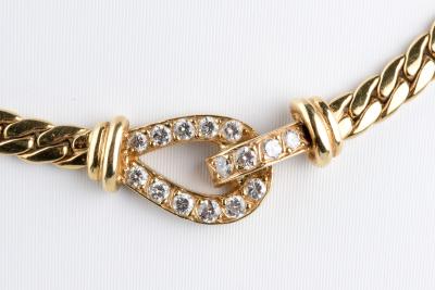 Collier fer a cheval en Or 18 Carats diamants 2