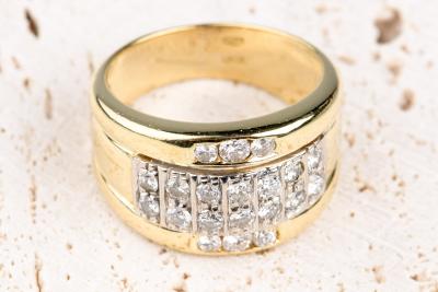 Bague Diamants en Or Jaune 18 Carats 2