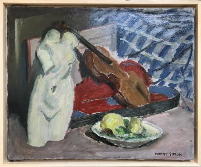Robert SIMON - Dans l’atelier, 1942 - Huile sur toile signée 2