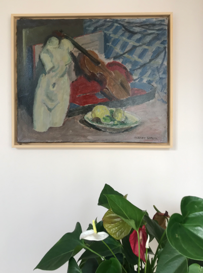 Robert SIMON - Dans l’atelier, 1942 - Huile sur toile signée 2