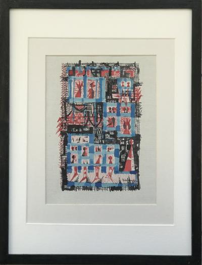 Jean-Pierre VIELFAURE - Composition,1950 - Encre et aquarelle signée 2