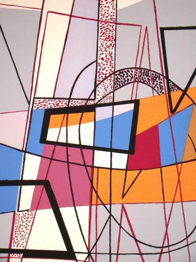 André BLOC - Composition abstraite, 1954 - Sérigraphie originale signée et numérotée à la main 2