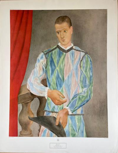 Pablo Picass- Harlequin, 1917 offset lithography 2
